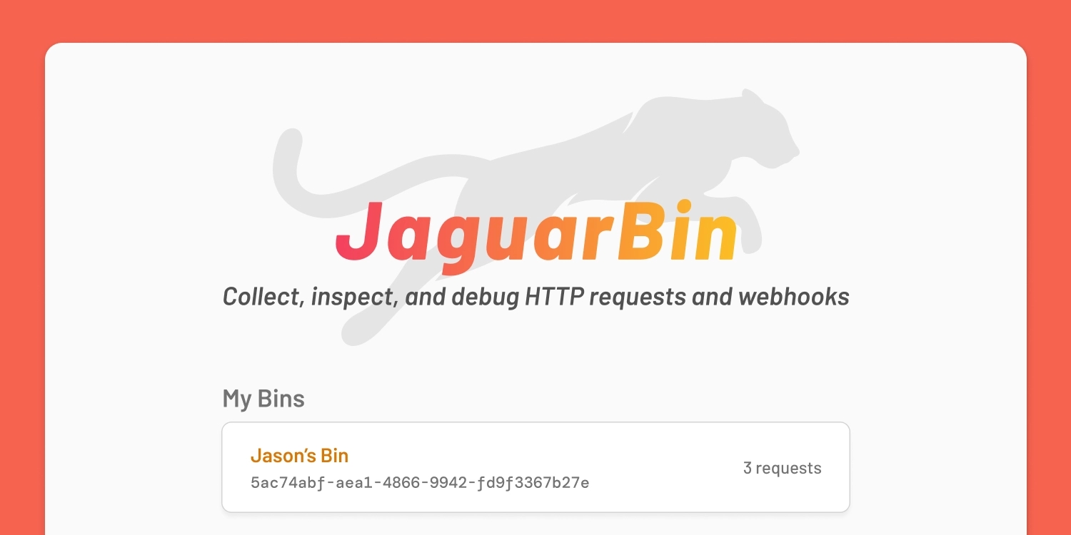 Screenshot of JaguarBin App